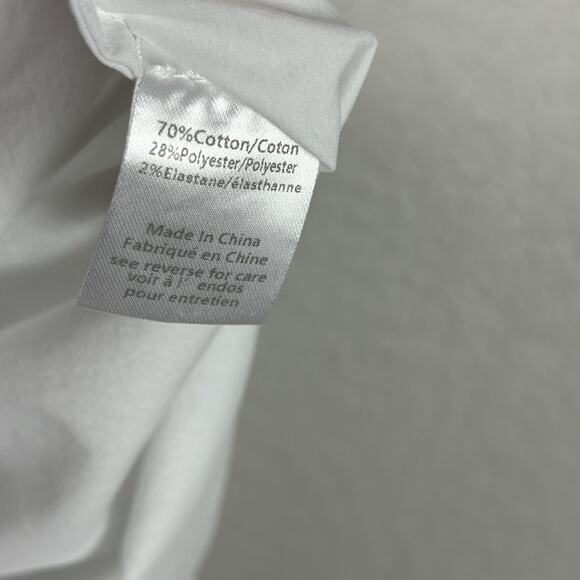 Caroline Constas Miranda Dress Embroidered Ruffle Plunge Neck White Blue Size M - Picture 10 of 10